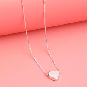 🌹New 925 Sterling Silver Plated Heart Necklace